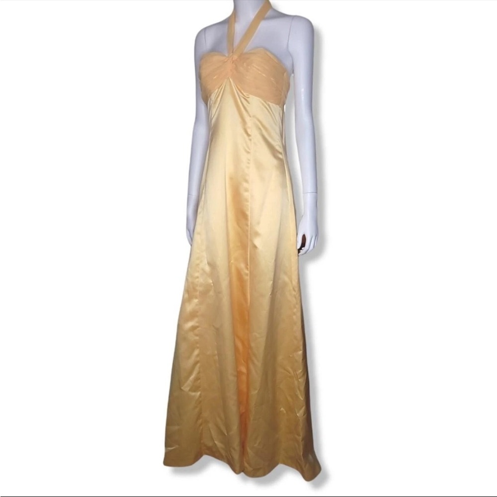 Dessy Collection Ballgown Yellow Prom Party Dress Gown Sz 2